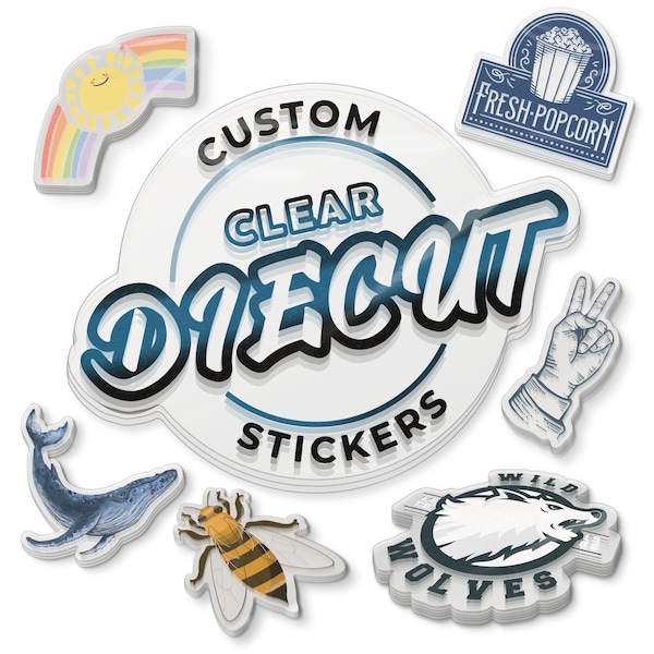 Custom Stickers Bulk | Upload Your Logo | 25-1000 | Sizes 2 inch to 12 inches | Waterproof Sticker Personalized | Decals for Water Bottle Laptop Car Truck Kids Students or Business Logo - product photo 3 of 5