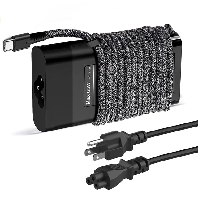 New Slim 65W Laptop Charger Fits for HP Laptop Charger USB C Computer Replacement, Envy x360/Elitebook x360/Spectre x360/Elite x2/Pavilion/Zbook/ProBook, Fast Type C Chromebook Power Cord Adapter - product photo 2 of 5