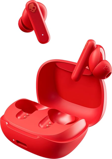 Skullcandy Smokin’ Buds Wireless Earbuds, Bluetooth Headphones, Noise Isolating Fit, Up to 20 Hours Battery, IPX4 Sweat and Water Resistant, Microphone for iPhone Android - Bone