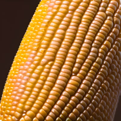 A close up of a corn on the cob