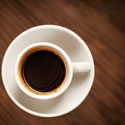 A cup of coffee sitting on top of a white saucer