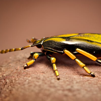 A close up of a bug on a rock