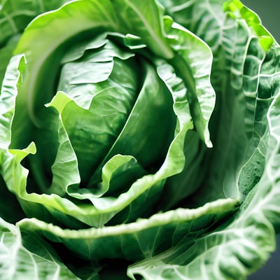 A close up of a green leafy vegetable