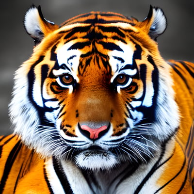 A close up of a tiger looking at the camera
