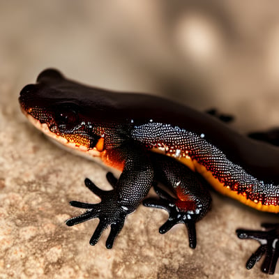 A close up of a lizard on a rock