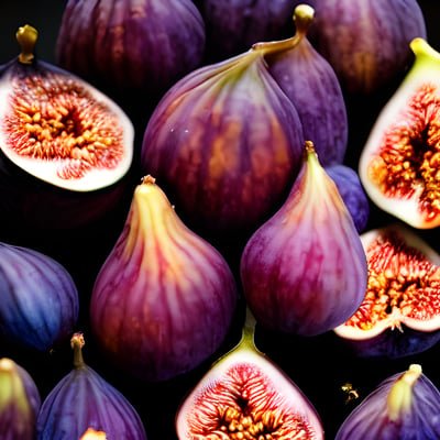 A bunch of purple figs sitting on top of each other