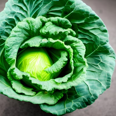 A close up of a head of lettuce