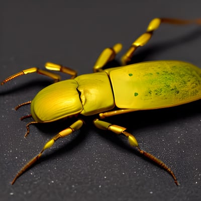 A close up of a bug on a table