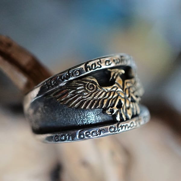 Phoenix Ring Silver and Gold