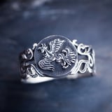 Musashi Samurai Fire Ring Silver