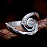 Кольцо "Галактика"с цирконием, серебро