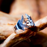 Vesica Pisces Ring Silver