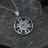 Inlaid Metatron Cube Small Silver