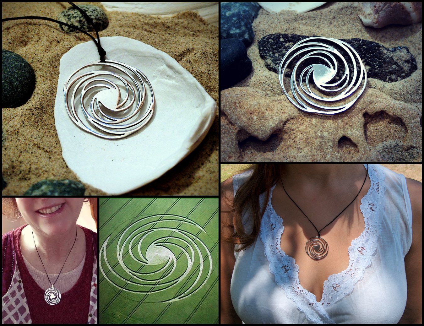 Golden Mean Spiral pendant