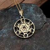 Inlaid Metatron Cube Small Gold