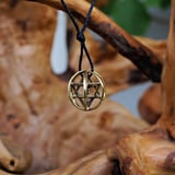 Merkaba With Prana Sphere Gold Small