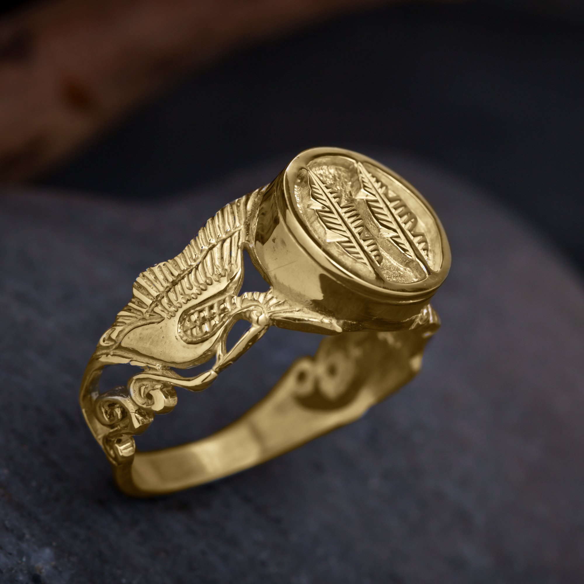 Musashi Samurai Wind Ring Gold