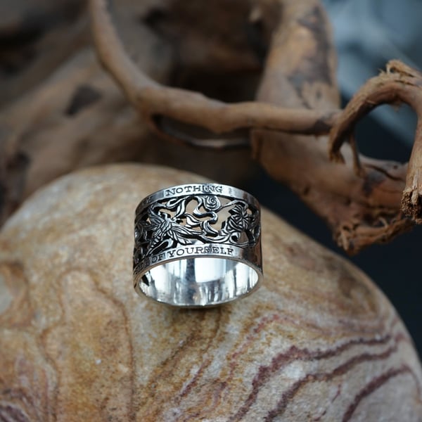 Samurai Dragonfly Ring Silver