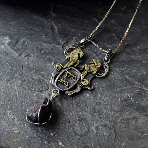 Fallen Star Pendant Silver and Gold
