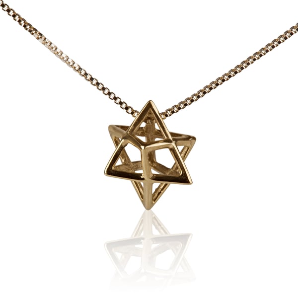 Merkaba Anhänger Small, Gold