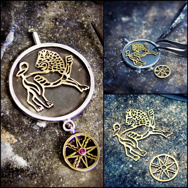 Sun in Leo Talisman Pendant Silver and Gold (*Limited Edition*)