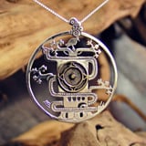 Mayan World Tree Pendant Silver and Gold