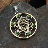 Inlaid Metatron Cube Silver and Gold