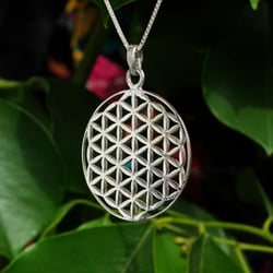 Pendentif Fleur de vie - argent