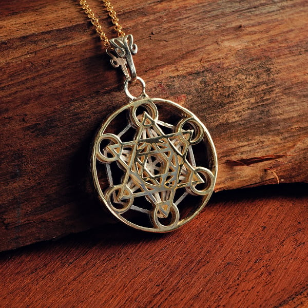 Metatron Cube Small Gold and Silver