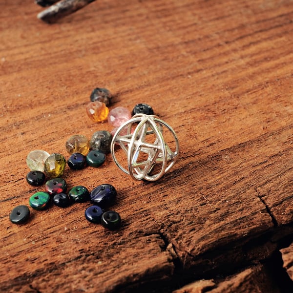 Merkaba Prana sphère argent petit