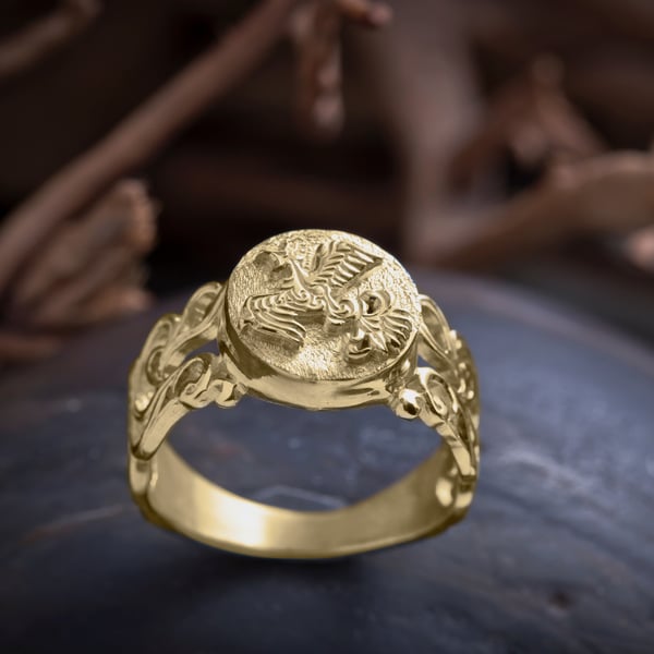 Musashi Samurai Fire Ring Gold