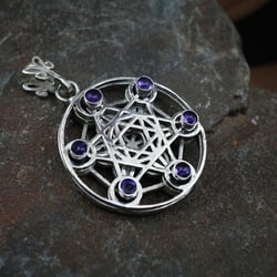 Inlaid Metatron Cube Small Silver