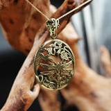 Samurai Dragonfly Pendant Gold