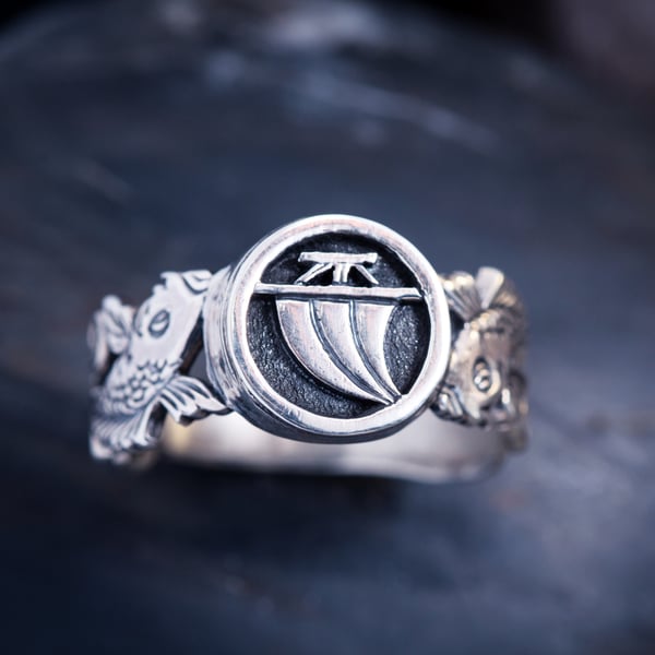 Musashi Samurai Water Ring Silver
