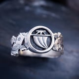 Musashi Samurai Water Ring Silver