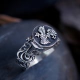 Musashi Samurai Fire Ring Silver
