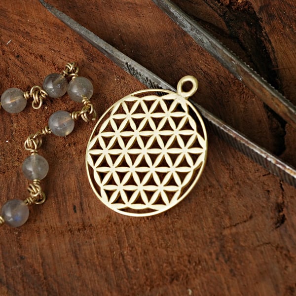 Flower of Life Pendant Small - Gold