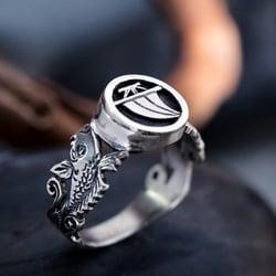 Musashi Samurai Water Ring Silver