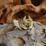 טבעת היום הראשון של בראשית (חתך דגים) זהב