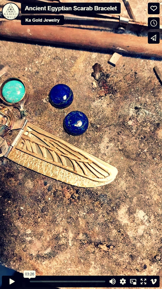 The Making of the Ancient Egyptian
                      Winged Scarab Bracelet
