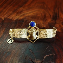 Royal Winged Scarab Bracelet Gold