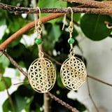 Flower of Life Earrings Small Gold