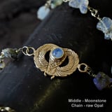 Handwoven Winged Scarab Bracelet Gold