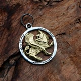 Shirdal Pendant–Persian Griffin Silver and Gold