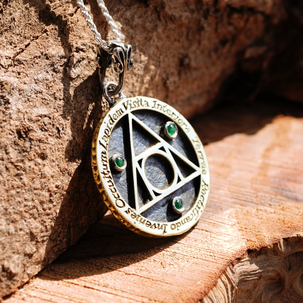 Philosopher's Stone Pendant Silver and Gold