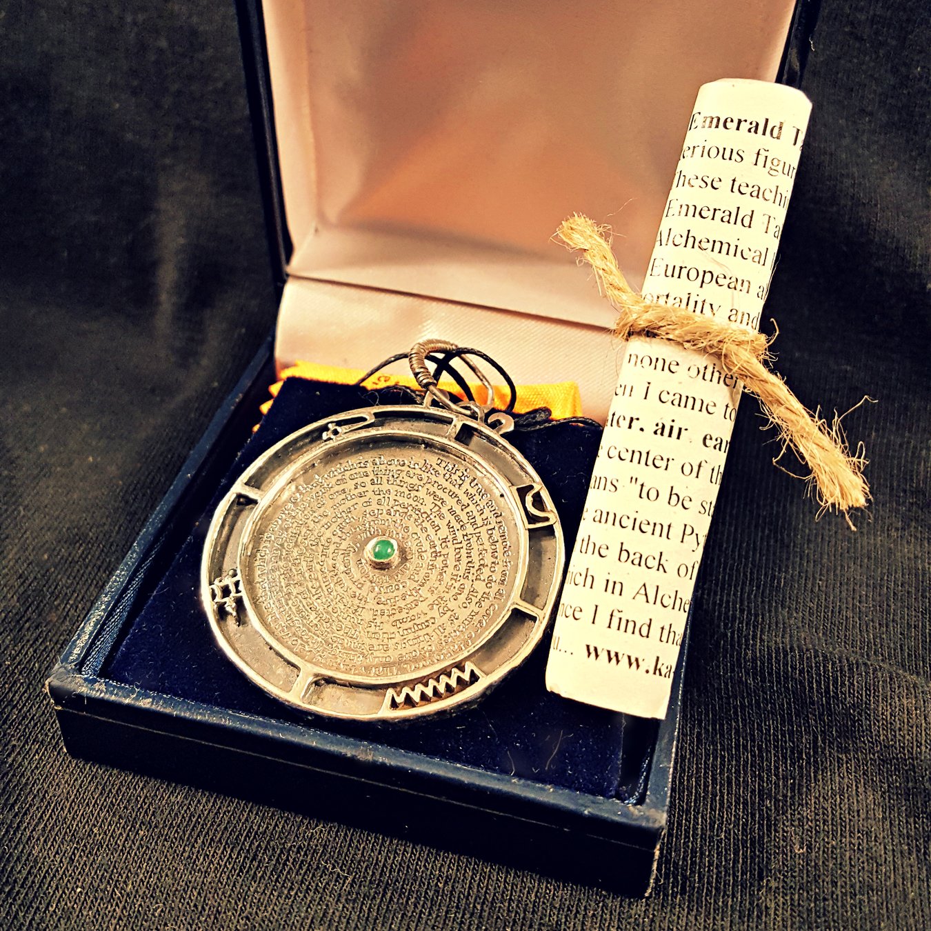 Emerald Tablet Pendant