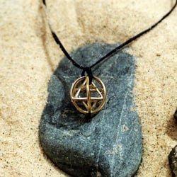 Merkaba With Prana Sphere Gold Small