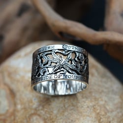 Samurai Dragonfly Ring Silver