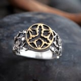 Musashi Samurai Earth Ring Silver and Gold