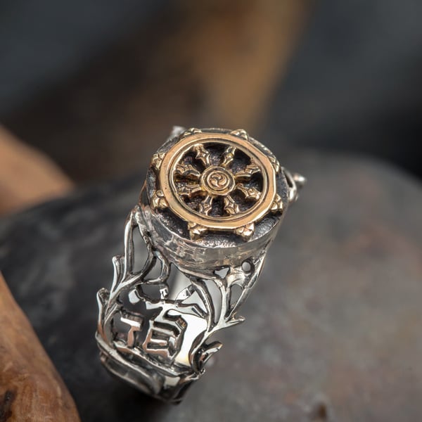 Musashi Samurai Void Ring Silver and Gold